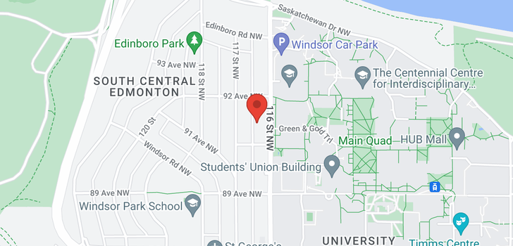 map of 9118 116 Street ST NW